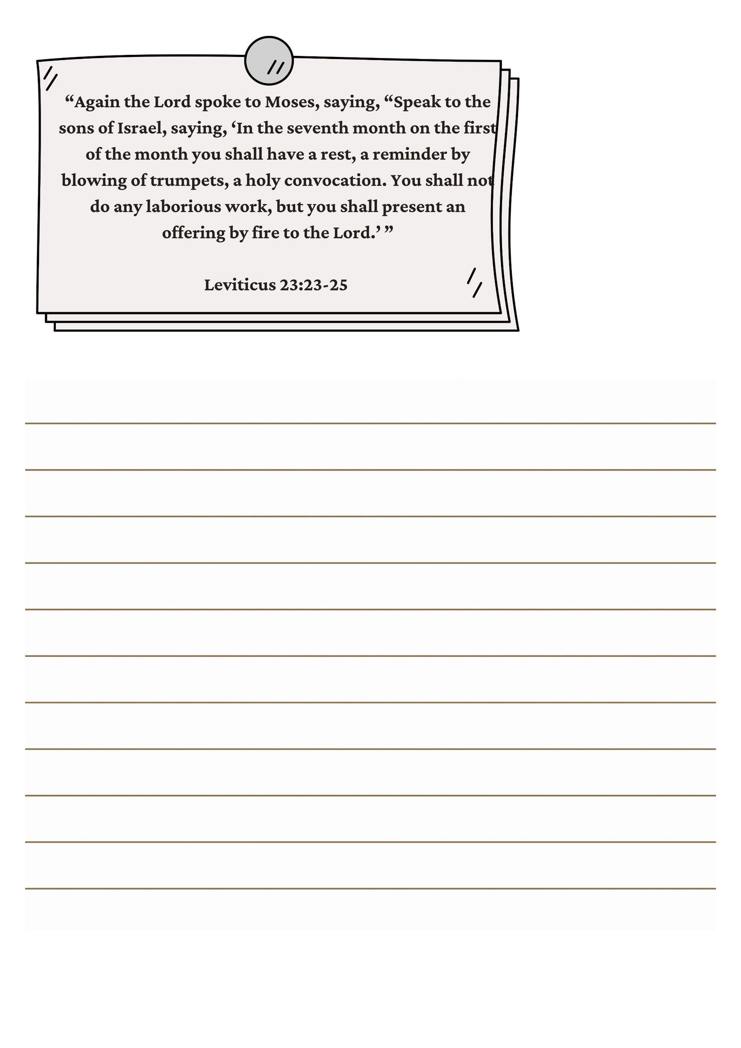 Feast of Trumpets Scripture Meditation Journal