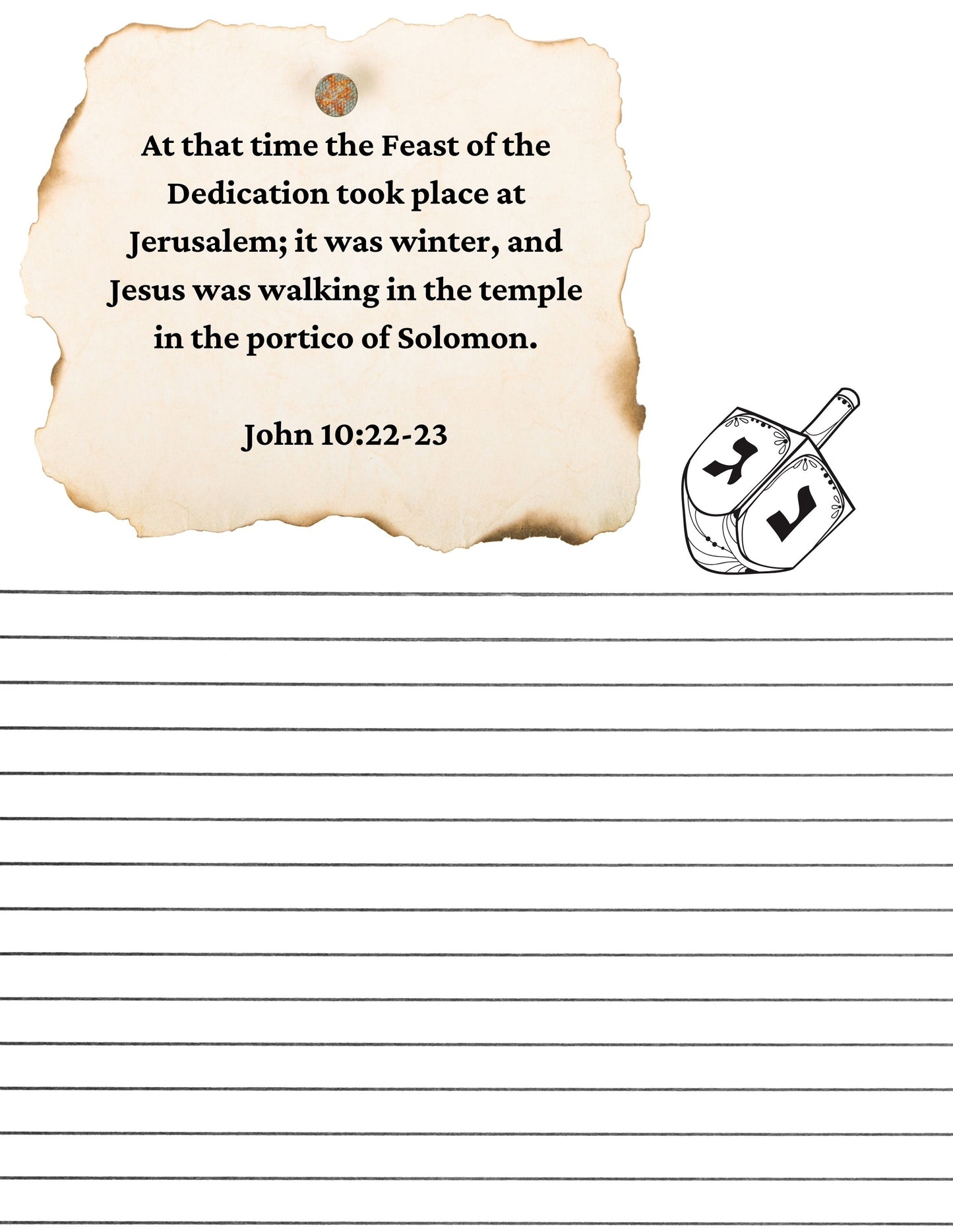 Hanukkah Scripture Meditation Journal