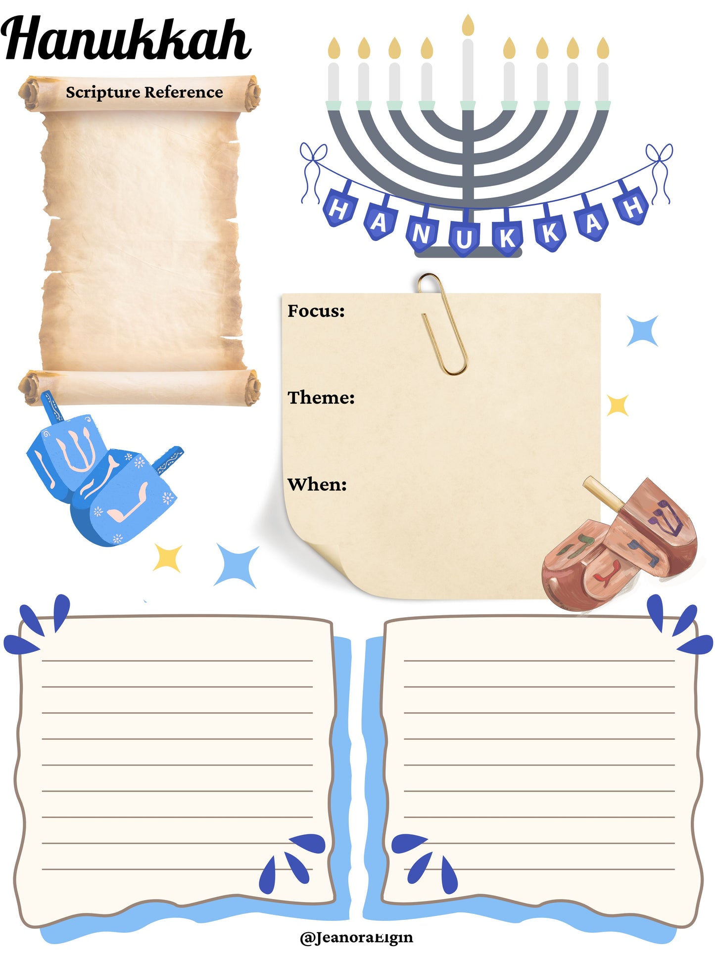 Hanukkah Scripture Meditation Journal